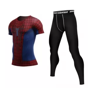 Buy spider-man movie version rashguard set costume - product collection