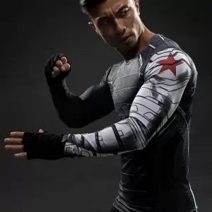 Winter Soldier Rashguard Jersey Steel Arm Idolstore - Merchandise and Collectibles Merchandise, Toys and Collectibles 2