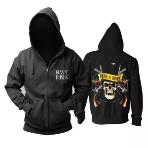 Buy guns n' roses hoodie black cover print pullover - product collection