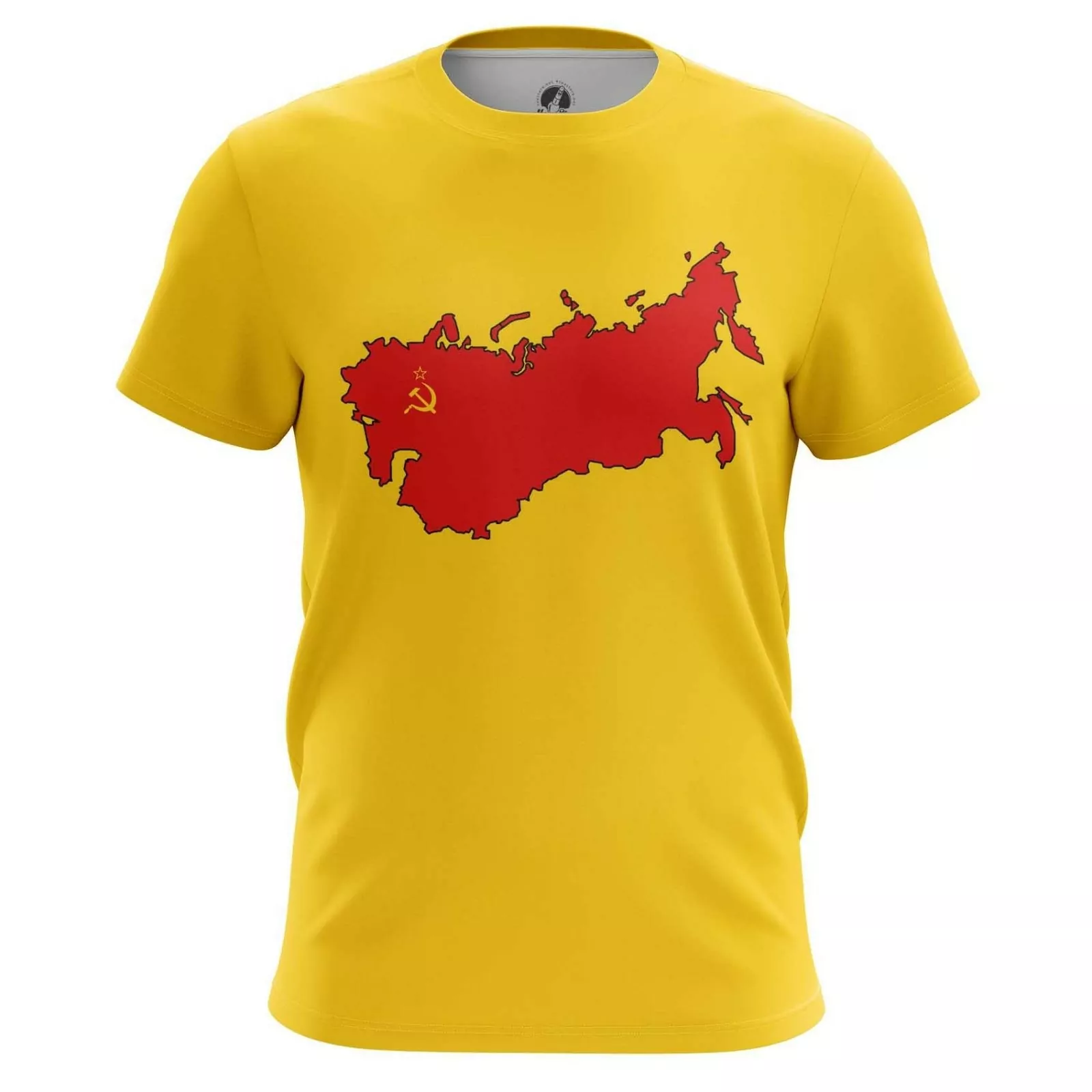 T shirt USSR Territory On Map Yellow Red Idolstore Merchandise