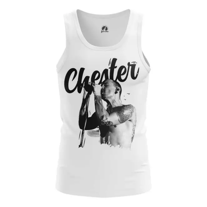 Tank Chester Bennington Linkin Park White Vest Idolstore - Merchandise and Collectibles Merchandise, Toys and Collectibles 2