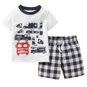 Kids T-shirts Shorts Set Fire Police department Idolstore - Merchandise and Collectibles Merchandise, Toys and Collectibles 2