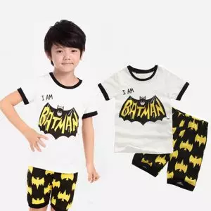 Buy kids t-shirts shorts set batman classic 60th logo - product collection