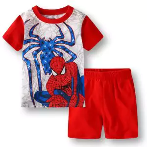 Buy kids t-shirts shorts set spider-man logo spider - product collection