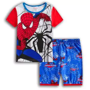 Buy kids t-shirts shorts set spider-man black venom - product collection