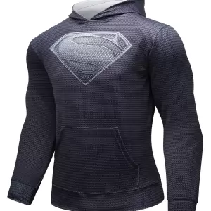 Buy black superman gym hoodie sport jersey - product collection