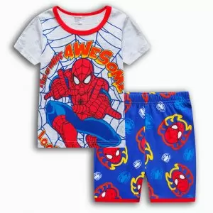 Buy kids t-shirts shorts set spider-man pjs for child - product collection