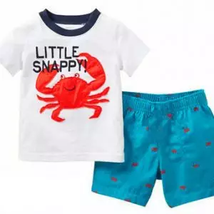 Buy kids t-shirts shorts set little snappy crab - product collection