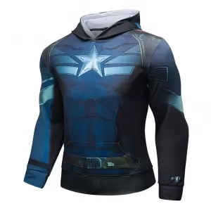 Captain America Gym Hoodie Sport Jersey Idolstore - Merchandise and Collectibles Merchandise, Toys and Collectibles 2