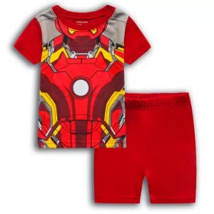 Buy kids t-shirts shorts set iron man armor costume - product collection