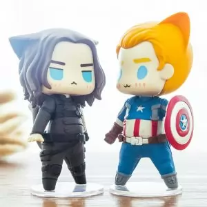 Buy action figures set captain america winter soldier anime 10cm - product collection