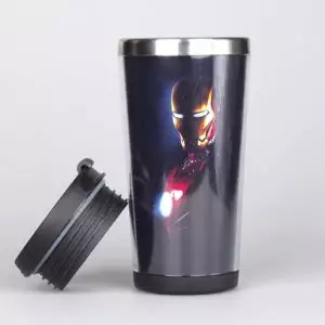 Travel Coffee Mug Iron man Steel Tumbler Idolstore - Merchandise and Collectibles Merchandise, Toys and Collectibles 2
