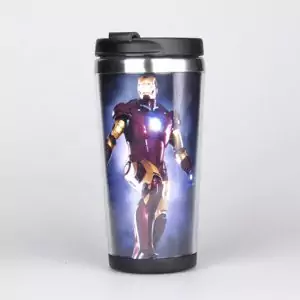 Travel Coffee Mug Iron man Steel Tumbler Idolstore - Merchandise and Collectibles Merchandise, Toys and Collectibles