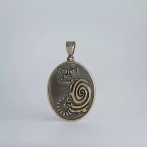 Cheshire Cat Pendant Alice in Wonderland brass Idolstore - Merchandise and Collectibles Merchandise, Toys and Collectibles