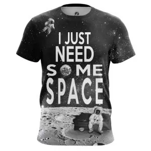 Buy men's t-shirt need space moon universe - product collection