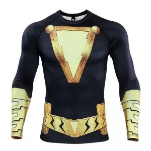 Black Adam rash guard long sleeve workout shirt Idolstore - Merchandise and Collectibles Merchandise, Toys and Collectibles 2