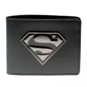 Buy wallet superman logo 3d emblem black metallic color - product collection