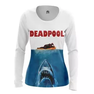Women’s long sleeve Jaws Pool Deadpool Idolstore - Merchandise and Collectibles Merchandise, Toys and Collectibles 2
