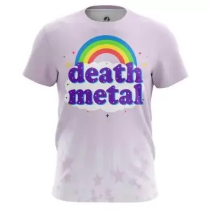 Buy men's t-shirt death metal internet rainbow music fun - product collection