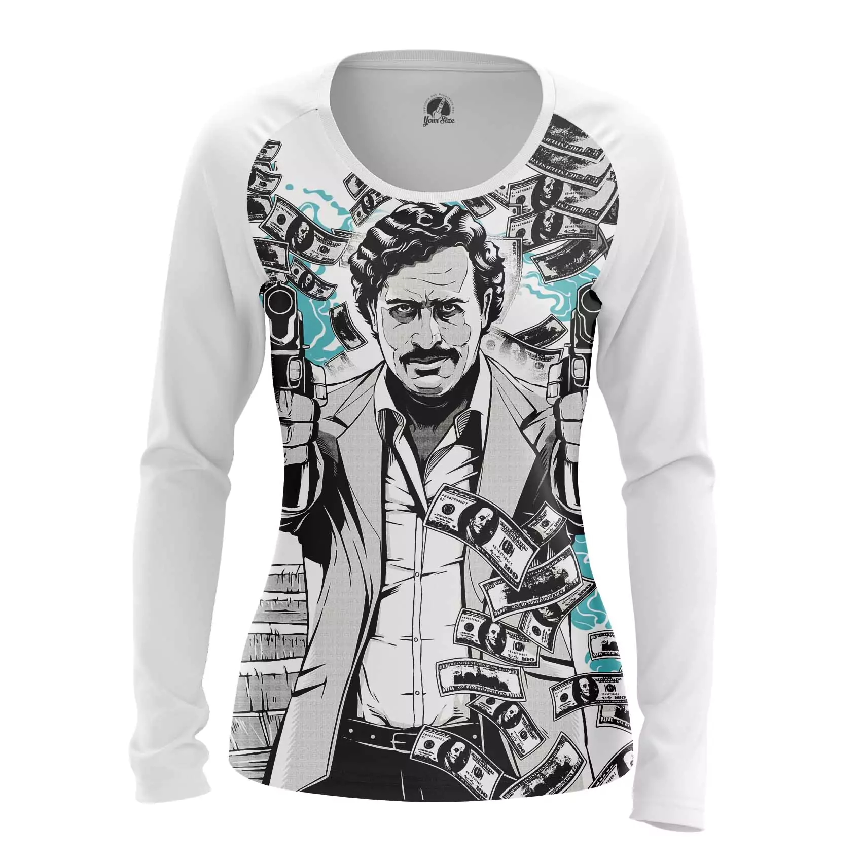 Women’s long sleeve Pablo Escobar People Idolstore - Merchandise and Collectibles Merchandise, Toys and Collectibles 2