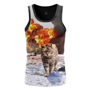 Buy men's tank badass internet funny cat vest - product collection