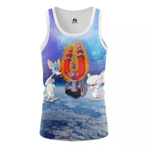 Men’s tank Pinky and Brain  Animated Characters Vest Idolstore - Merchandise and Collectibles Merchandise, Toys and Collectibles 2