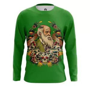 Men’s long sleeve Charles Darwin Tattoos Prints Pattern Idolstore - Merchandise and Collectibles Merchandise, Toys and Collectibles 2