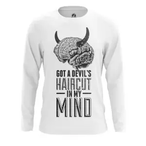 Men’s long sleeve Devils Haircut Satan Phrase Idolstore - Merchandise and Collectibles Merchandise, Toys and Collectibles 2