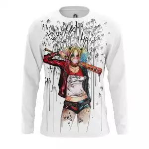 Men’s long sleeve Harley Quinn Suicide Squad White Idolstore - Merchandise and Collectibles Merchandise, Toys and Collectibles 2