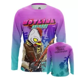 Men’s long sleeve Retro Wave Games Hotline Miami Idolstore - Merchandise and Collectibles Merchandise, Toys and Collectibles 2