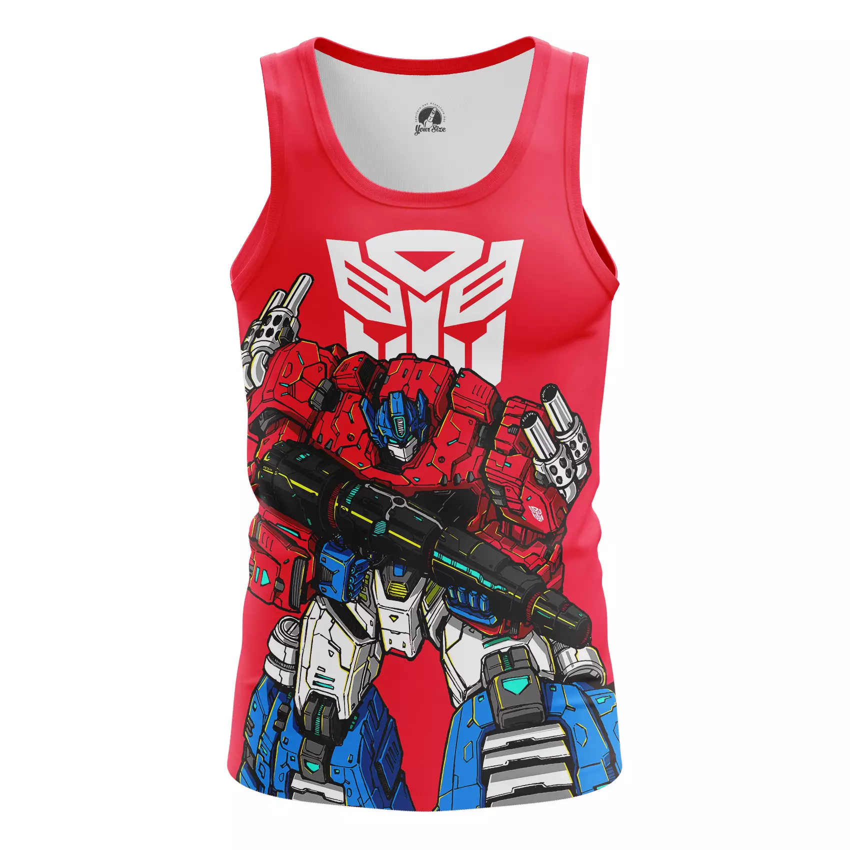 Men’s tank Bad Ass Prime Optimus Transformers Vest Idolstore - Merchandise and Collectibles Merchandise, Toys and Collectibles 2