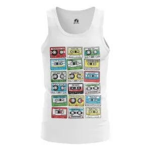 Men’s tank Eighties Audio Cassette 80s Vest Idolstore - Merchandise and Collectibles Merchandise, Toys and Collectibles 2