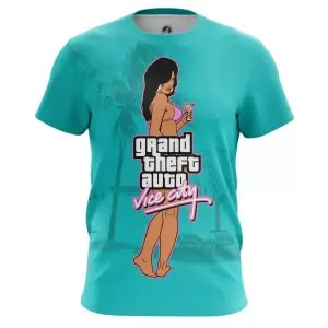 Vice City t-shirt GTA Cyan Title Idolstore - Merchandise and Collectibles Merchandise, Toys and Collectibles 2