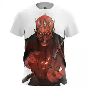 Men’s t-shirt Darth Maul Star Wars Sith White Idolstore - Merchandise and Collectibles Merchandise, Toys and Collectibles 2