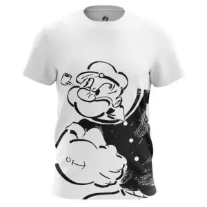 Men’s t-shirt Popeye Sailor Black and white shirts Idolstore - Merchandise and Collectibles Merchandise, Toys and Collectibles 2