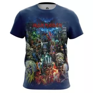 Buy iron maiden men's t-shirt blue - product collection