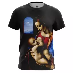 T-shirt Madonna Litta da Vinci Boltraffio Fine Art Artwork Idolstore - Merchandise and Collectibles Merchandise, Toys and Collectibles 2