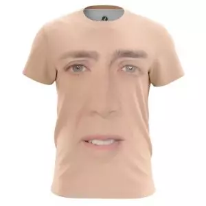 Men’s t-shirt Nicolas Cage Face Art Meme Fun Idolstore - Merchandise and Collectibles Merchandise, Toys and Collectibles 2