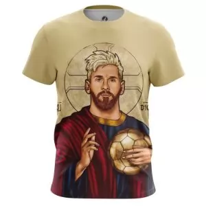 Men’s t-shirt St. Messi Saint Footballer Icon Idol Idolstore - Merchandise and Collectibles Merchandise, Toys and Collectibles 2