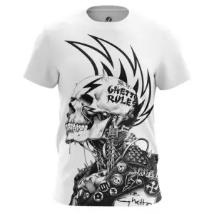 T-shirt Ghetto Rules Punk Skeleton Iroquois Idolstore - Merchandise and Collectibles Merchandise, Toys and Collectibles 2