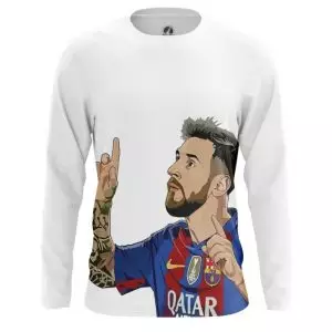 Men’s long sleeve Lionel Messi Illustration Fan art Idolstore - Merchandise and Collectibles Merchandise, Toys and Collectibles 2