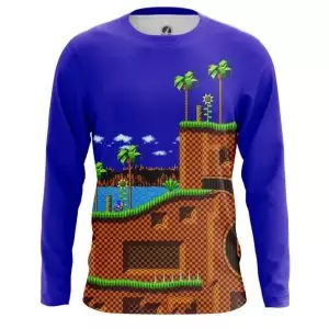 Men’s long sleeve sonic hedgehog 16-bit World Idolstore - Merchandise and Collectibles Merchandise, Toys and Collectibles 2