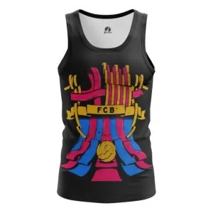 Tank FC Barcelona Fan Art Pattern Logo Vest Idolstore - Merchandise and Collectibles Merchandise, Toys and Collectibles 2