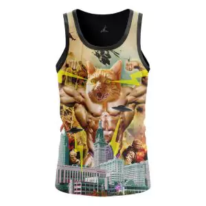 Men’s tank Catzilla  Japanese Godzilla Fun Vest Idolstore - Merchandise and Collectibles Merchandise, Toys and Collectibles 2