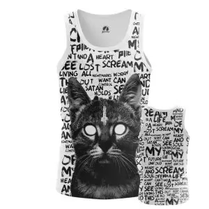Buy men's tank bat kitten internet funny cat vest - product collection