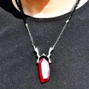Necklace Devil May Cry Red Stone Handmade Pendant Idolstore - Merchandise and Collectibles Merchandise, Toys and Collectibles
