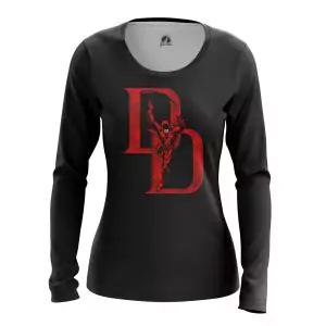 Women’s long sleeve Daredevil logo Black Idolstore - Merchandise and Collectibles Merchandise, Toys and Collectibles 2