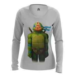 Women’s long sleeve Leo TMNT Ninja Turtles Pizza Idolstore - Merchandise and Collectibles Merchandise, Toys and Collectibles 2