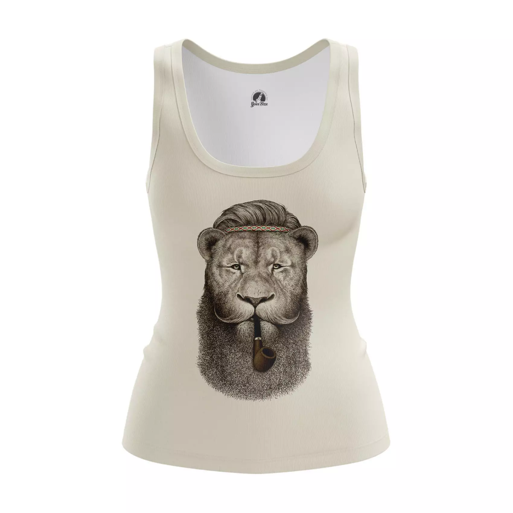 Women’s tank Hippie Lion Animals Lions Hippie Lion Vest Idolstore - Merchandise and Collectibles Merchandise, Toys and Collectibles 2