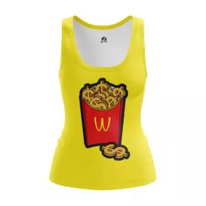 Women’s tank McMoney Mcdonald French fries Fun Pop Art Vest Idolstore - Merchandise and Collectibles Merchandise, Toys and Collectibles 2